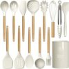 Cooking Utensils Set - 446°F Heat Resistant Silicone Kitchen Utensils