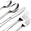 for 8, 40 Piece Heavy Duty Stainless Steel Flatware Utensils