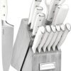 Knife Set with Block, High Carbon Stainless Steel, Forged Triple