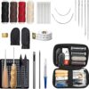 Leather Sewing & Repair Kit with Waxed Thread, Needles, Awl,