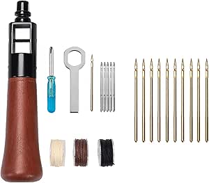 Leather Stitching Awl Tool Set, 0.55mm Heavy Duty Sewing Awl