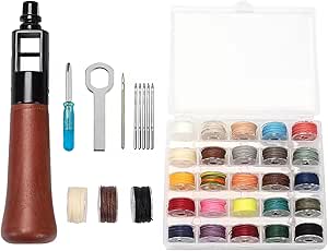 Leather Stitching Awl Tool Set, 0.65mm Heavy Duty Sewing Awl